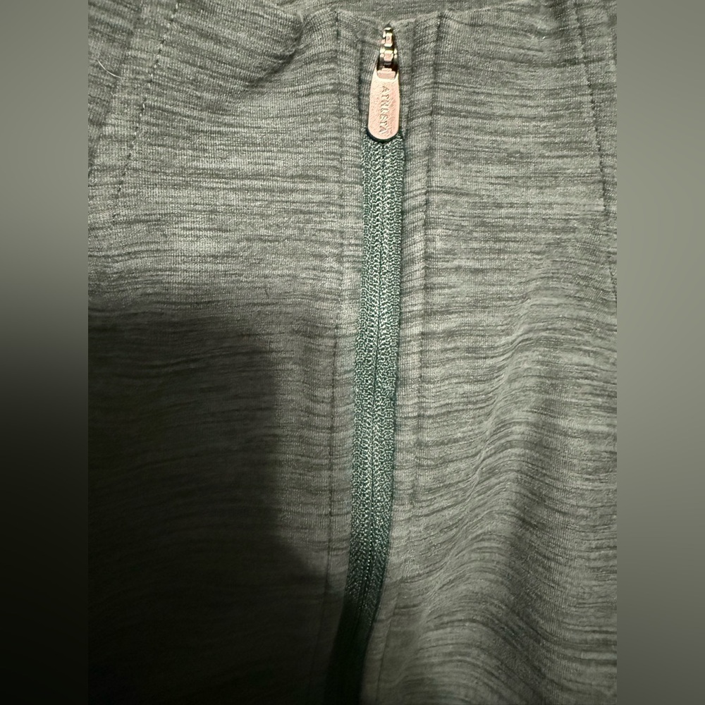 NWT Athleta Wens SoftLuxe Half Zip Pine Heather Athletic Top SO soft! - Picture 8 of 13